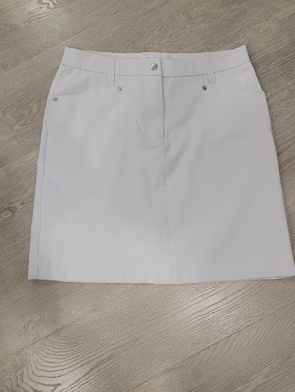 Daily Sports Winter White Women's Golf Skort with Subtle Stud Accents